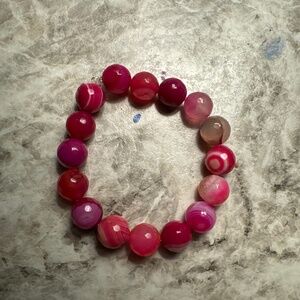 Pink beaded bracelet